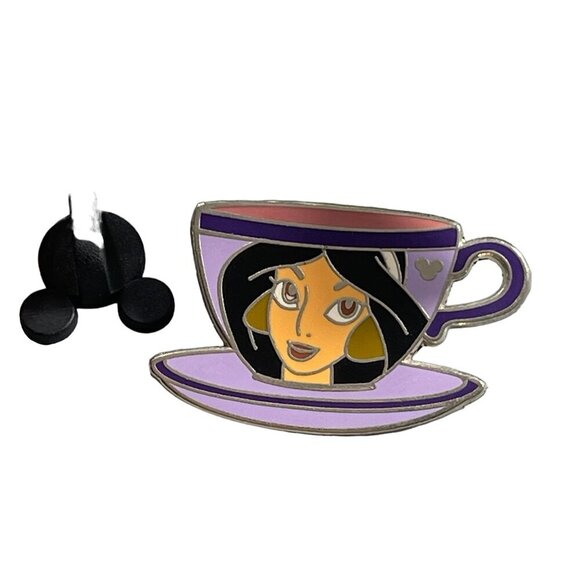 Disney Jasmine Princess Trading Pin Aladdin Tea Cup Brooch Lapel Pin Jewelry - Picture 1 of 7